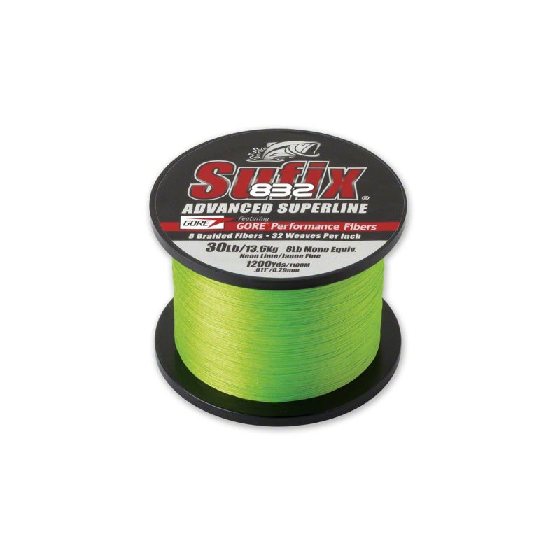 Sufix 832 Braid Line-1200 Yards (Neon Lime, 65-Pound) - Image 2